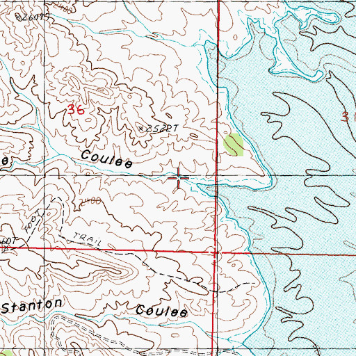 Topographic Map of Pine Coulee, MT