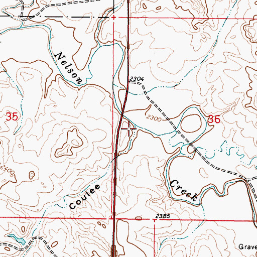 Topographic Map of Pine Coulee, MT