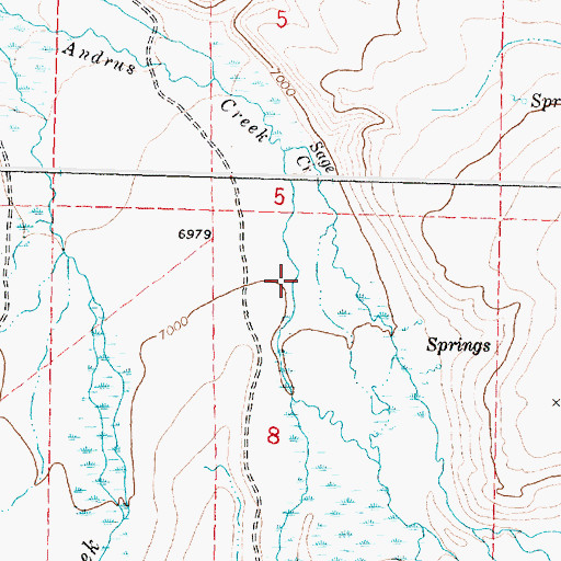 Topographic Map of Pine Creek, MT
