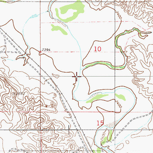 Topographic Map of Pine Creek, MT