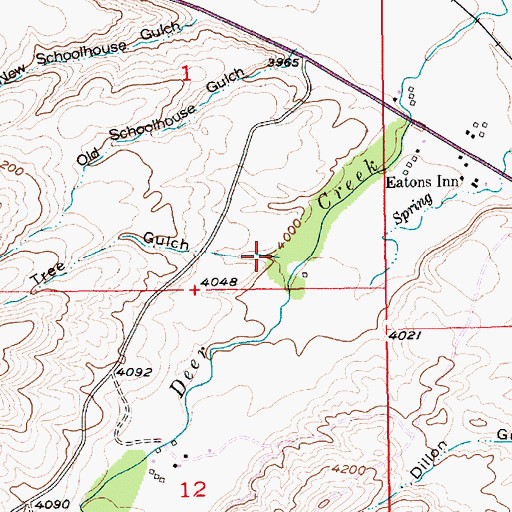 Topographic Map of Pine Tree Gulch, MT