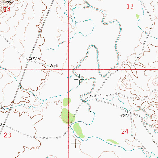 Topographic Map of Pinto Creek, MT