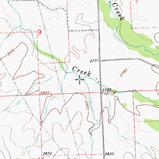 Topographic Map of Pistol Creek, MT
