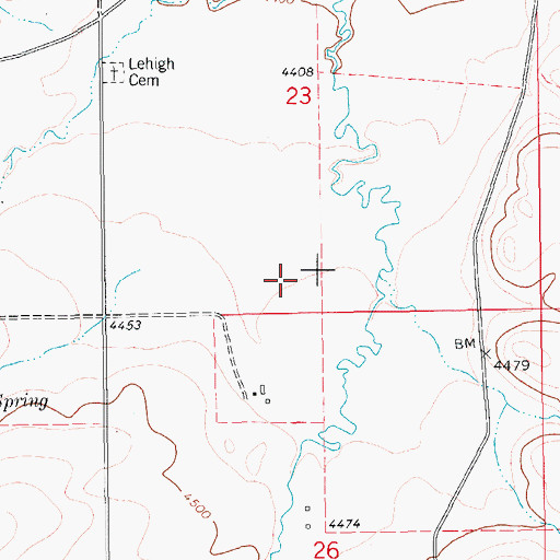 Topographic Map of Pleasant Valley, MT