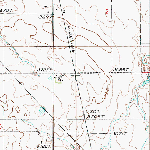 Topographic Map of Pleasant View School (historical), MT
