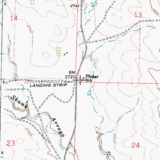 Topographic Map of Pluhar School (historical), MT