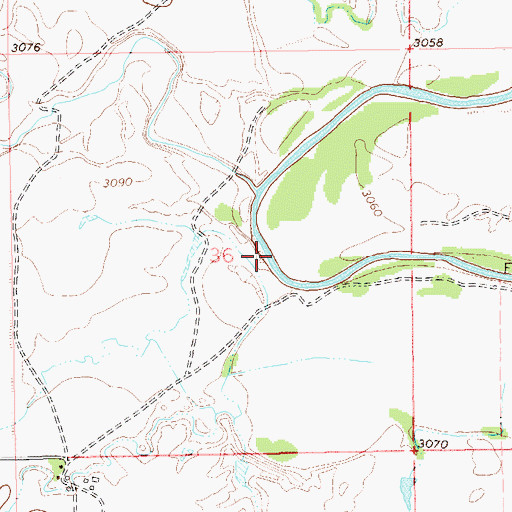 Topographic Map of Plum Creek, SD