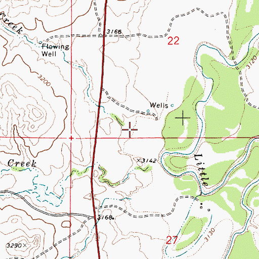 Topographic Map of Plum Creek, MT