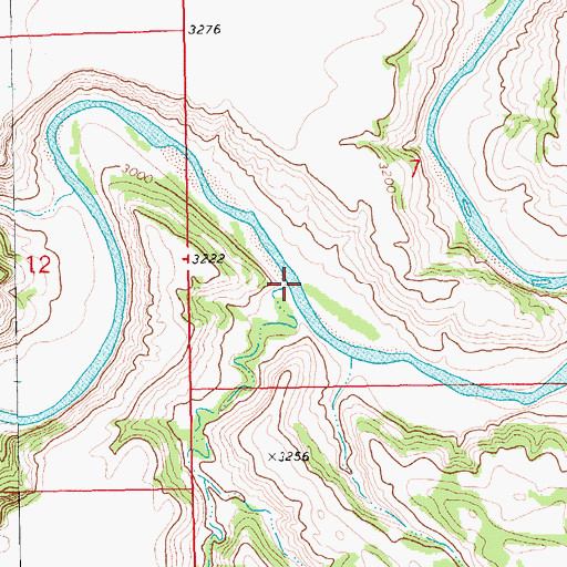Topographic Map of Plum Creek, MT