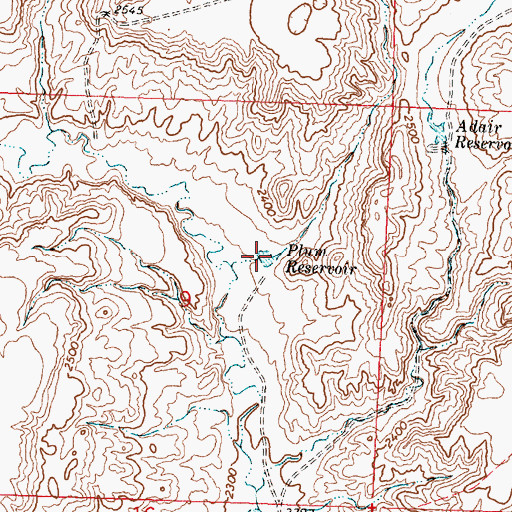 Topographic Map of Plum Reservoir, MT