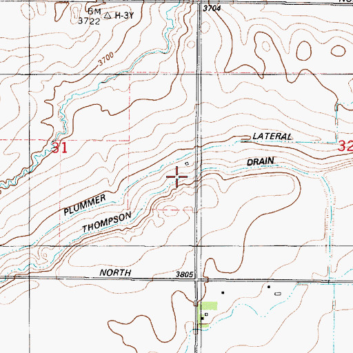 Topographic Map of Plummer Lateral, MT