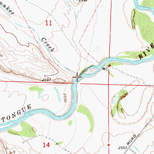 Topographic Map of Plunket Creek, MT