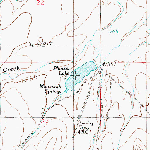 Topographic Map of Plunket Lake, MT