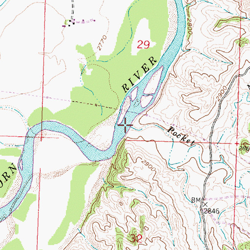 Topographic Map of Pocket Creek, MT