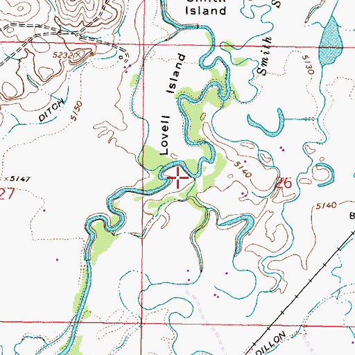 Topographic Map of Poindexter Slough, MT