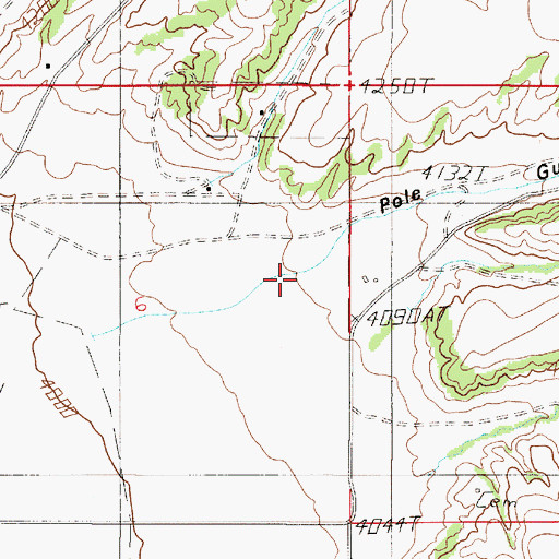 Topographic Map of Pole Gulch, MT
