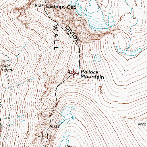Topographic Map of Pollock Mountain, MT