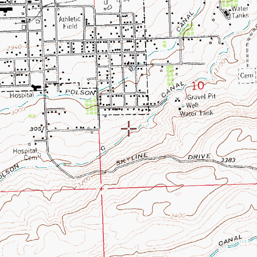 Topographic Map of Polson C Canal, MT