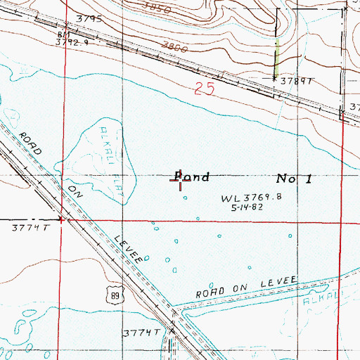 Topographic Map of Pond Number One, MT