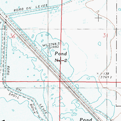 Topographic Map of Pond Number Two, MT