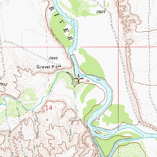 Topographic Map of Pondera Coulee, MT