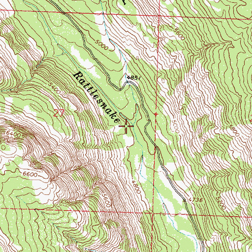 Topographic Map of Porcupine Creek, MT