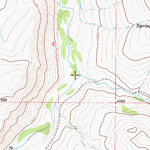 Topographic Map of Porcupine Creek, MT