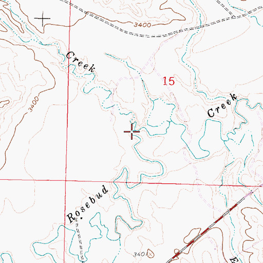 Topographic Map of Porcupine Creek, MT