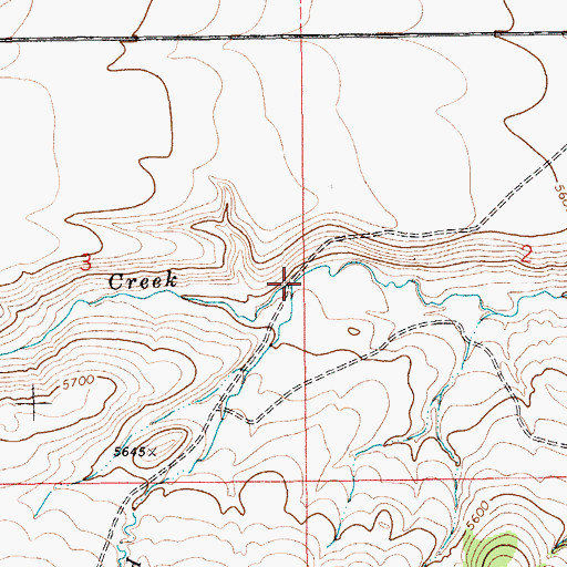 Topographic Map of Porcupine Spring Creek, MT