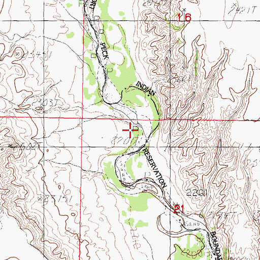 Topographic Map of Porcupine Valley, MT