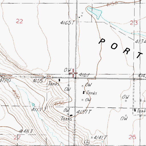 Topographic Map of Porter Bench School (historical), MT
