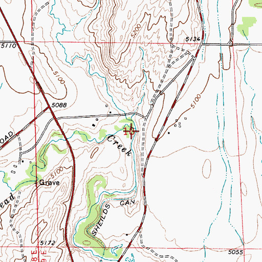 Topographic Map of Potter Creek, MT