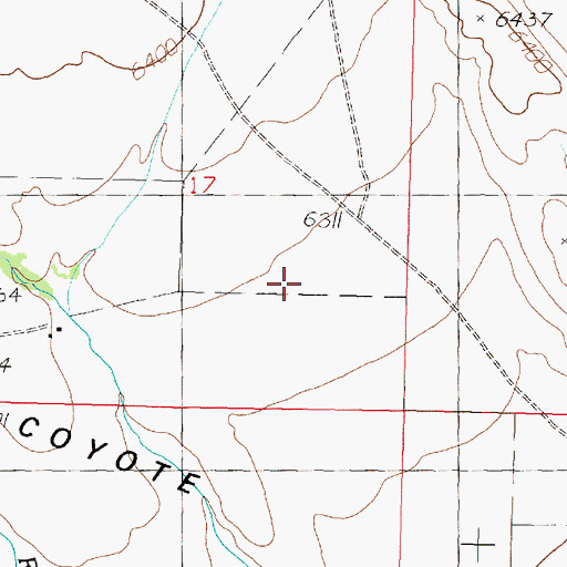 Topographic Map of Coyote Flats, MT