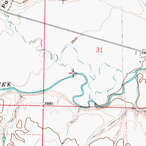 Topographic Map of Powell Coulee, MT