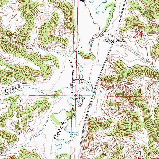 Topographic Map of Powell Creek, MT