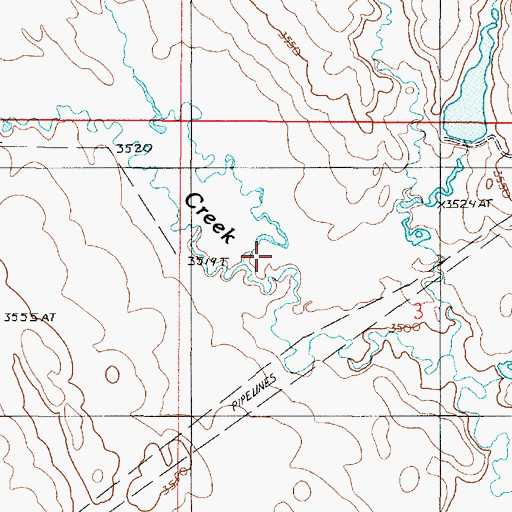 Topographic Map of Powers Creek, MT