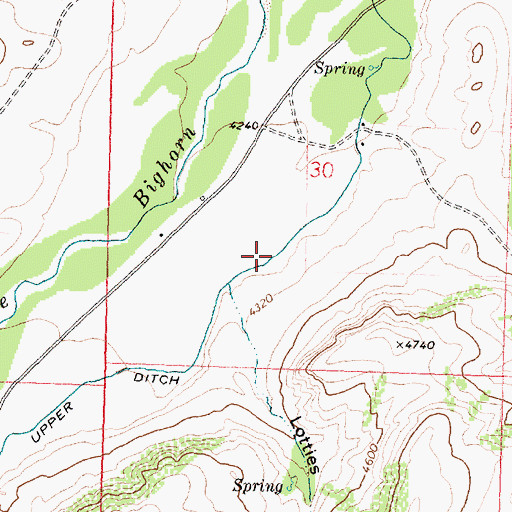 Topographic Map of Powers Upper Ditch, MT