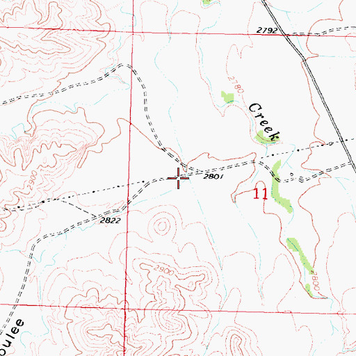 Topographic Map of Prairie Dog Coulee, MT