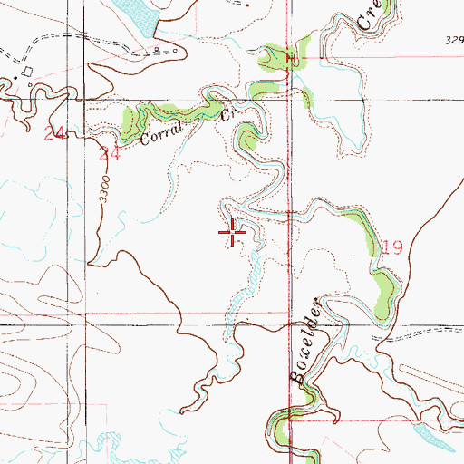 Topographic Map of Prairie Dog Creek, MT