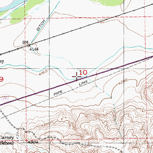 Topographic Map of Prather Mayborn Westfall Ditch, MT