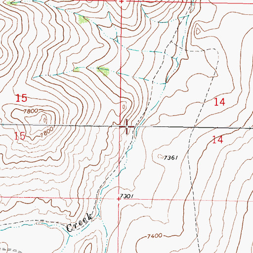 Topographic Map of Price Creek, MT
