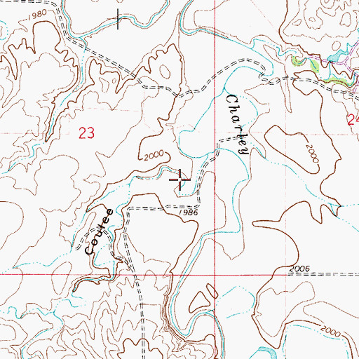 Topographic Map of Promised Land Coulee, MT