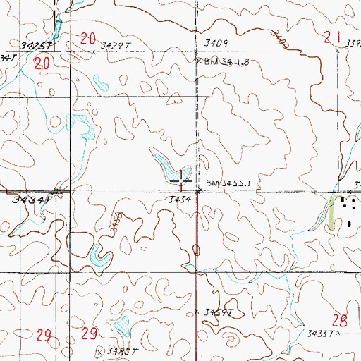 Topographic Map of Promised Land School Number 2 (historical), MT