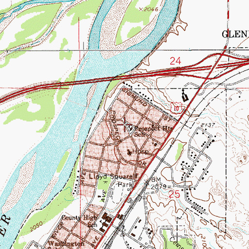 Topographic Map of Prospect Heights School (historical), MT