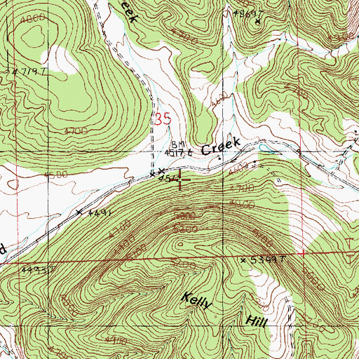Topographic Map of Pyramid Creek, MT