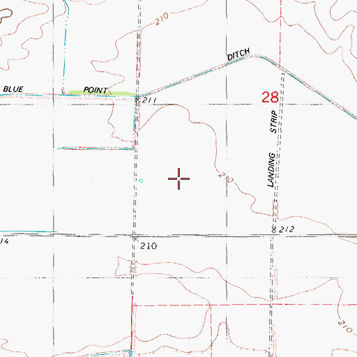 Topographic Map of Long Prairie, AR