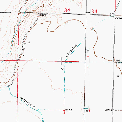 Topographic Map of Q Lateral, MT