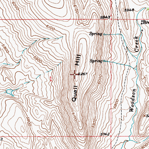 Topographic Map of Quail Hill, MT