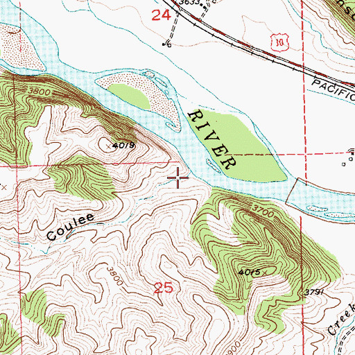 Topographic Map of Quinn Coulee, MT