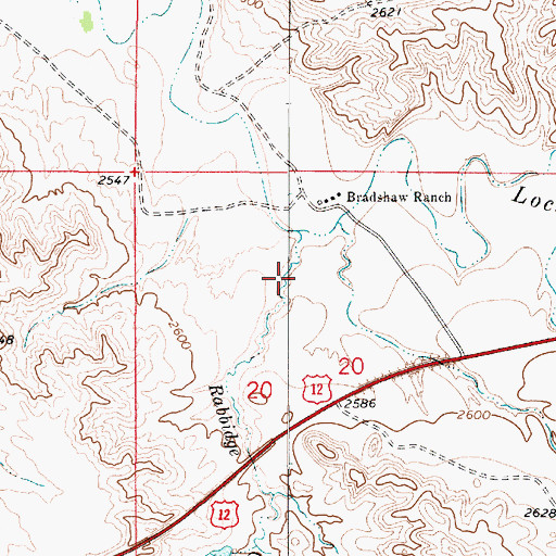 Topographic Map of Rabbidge Creek, MT